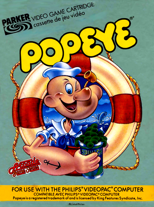 Popeye box art for Magnavox Odyssey 2